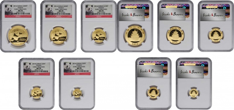 Pandas Issues

CHINA. Gold Mint Set (5 Pieces), 2014. Panda Series. All NGC MS...
