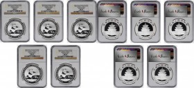 Pandas Issues

CHINA. Quintet of Silver 10 Yuan (5 Pieces), 2014. Panda Series. All NGC MS-69.

1-5) KM-unlisted. Struck to commemorate the Qingda...