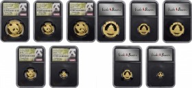 Pandas Issues

CHINA. Gold Mint Set (5 Pieces), 2018. Panda Series. All NGC MS-70 "First Day of Issue" Certified.

A total of 1.95 oz AGW. All "On...