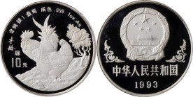 Lunar Issues

(t) CHINA. 10 Yuan, 1993. Lunar Series, Year of the Cock. PCGS PROOF-68 Deep Cameo.

KM-510. A brilliant and attractive Proof with h...