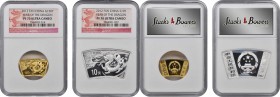 Lunar Issues

CHINA. Gold and Silver Proof Set (2 Pieces), 2012. Lunar Series, Year of the Dragon. Both NGC PROOF-70 Ultra Cameo Certified.

1) Go...