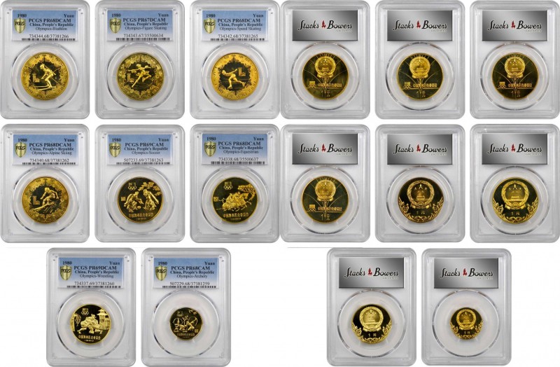 Olympic Issues

(t) CHINA. Winter and Summer Brass Yuan Proof Sets (8 Pieces),...