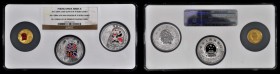 Traditional Culture

CHINA. Gold and Silver Proof Set (3 Pieces), 2011. Peking Opera Facial Mask, Series II. All NGC PROOF-70 Ultra Cameo Certified....