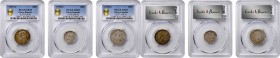 China Mixed Lots

(t) CHINA. Trio of Silver Denominations (3 Pieces), Years 3 & 5 (1914 & 1916). All PCGS EF-45 Gold Shield Certified.

1) 20 Cent...