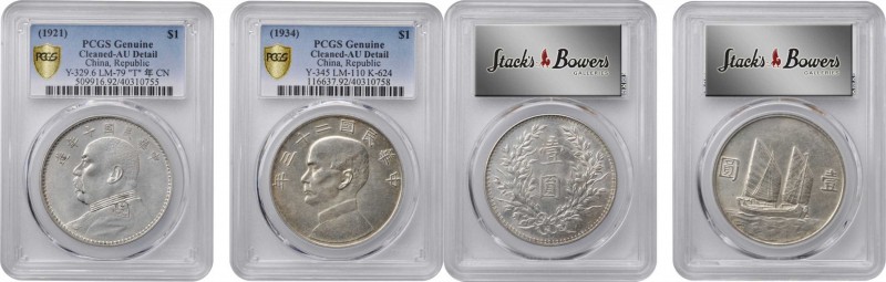 China Mixed Lots

CHINA. Duo of Dollars (2 Pieces), 1921 & 1934. Both PCGS Gen...