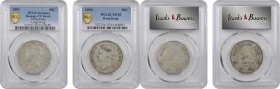 HONG KONG

(t) HONG KONG. Duo of 50 Cents (2 Pieces), 1893 & 1894. Victoria. Both PCGS Gold Shield Certified.

1) 1893. PCGS Genuine--Damage, VF D...