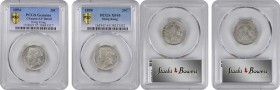 HONG KONG

(t) HONG KONG. Duo of 20 Cents (2 Pieces), 1894 & 1898. Victoria. Both PCGS Gold Shield Certified.

1) 1894. Genuine--Cleaned, AU Detai...