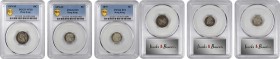 HONG KONG

(t) HONG KONG. Trio of Silver Minors (3 Pieces), 1874-79. Victoria. All PCGS Gold Shield Certified.

1) 10 Cents. 1874-H. Heaton Mint. ...