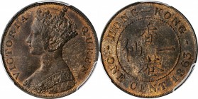 HONG KONG

(t) HONG KONG. Cent, 1863. Victoria. PCGS MS-63 Brown Gold Shield.

KM-4.1; Prid-165. A boldly struck Cent with a pleasing, dark patina...