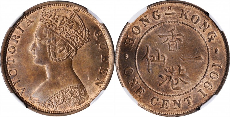 HONG KONG

HONG KONG. Cent, 1901-H. Heaton Mint. NGC MS-64 Red Brown.

KM-4....
