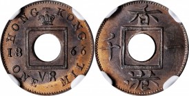 HONG KONG

HONG KONG. Mil, 1866. Victoria. NGC MS-65 Brown.

KM-3. A pleasing Gem with soft luster and light brown to brown surfaces.

Estimate:...