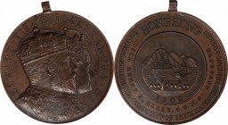 HONG KONG

(t) HONG KONG. Coronation Copper Medal, 1902. PCGS SPECIMEN-63 Gold Shield.

W&E-4200. Struck for the coronation of the King and Queen ...