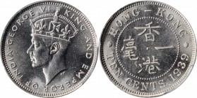 HONG KONG

HONG KONG. 10 Cents, 1939-KN. Kings Norton Mint. PCGS SPECIMEN-64 Gold Shield.

KM-23. A flashy, prooflike strike with that freshly min...