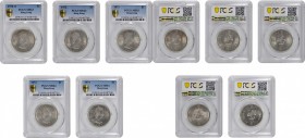 HONG KONG

(t) HONG KONG. Group of Dollars (20 Pieces), 1970-74. All PCGS MS-63 Gold Shield Certified.

Consists of one 1970-H (KM-31.1) and the r...