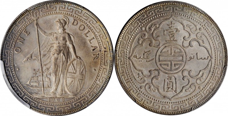 Edward VII to current (since 1902)

GREAT BRITAIN. Trade Dollar, 1909/8-B. Bom...