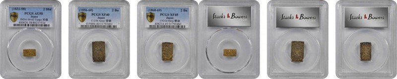 JAPAN

JAPAN. Trio of Bu and Shu (3 Pieces), 1832-69. All PCGS Gold Shield Cer...