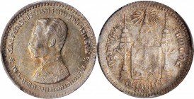 THAILAND

THAILAND. Salung (1/4 Baht), RS 121 (1902). Rama V. PCGS MS-64 Gold Shield.

KM-Y-33a. This near Gem Salung exhibits pleasing original s...