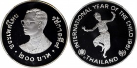 THAILAND

THAILAND. 200 Baht, BE 2524 (1981). NGC PROOF-69 Ultra Cameo.

KM-Y-152. Mintage: 9,525. Struck for the International Year of the Child....