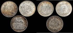 MIXED LOTS

MIXED LOTS. Trio of Asian Crowns (3 Pieces), 1896-1912. Grade Range: VERY FINE to EXTREMELY FINE.

French Indochina Piastre (1896) and...