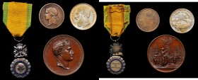 MIXED LOTS

MIXED LOTS. Quartet of European Medals (4 Pieces), 1789-1888. Grade Range: VERY FINE to UNCIRCULATED.

1) France. 1870. Medal of Valor...