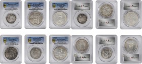 MIXED LOTS

MIXED LOTS. Sextet of Silver Issues (6 Pieces), 1793-1932. All PCGS Gold Shield Certified.

A mix of four Crowns from Japan (Yen, 1902...