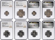 MIXED LOTS

(t) MIXED LOTS. Quartet of Mint Errors (4 Pieces), 1921-93. All NGC Certified.

1) Hong Kong. Dollar. 1970-H. AU-50. KM-31.1. Obverse ...
