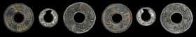MIXED LOTS

MIXED LOTS. Trio of Tin Token (3 Pieces). Average Grade: FINE.

1) Weight: 14.82 gms, holed. Obverse: Chinese characters; Reverse: Tha...