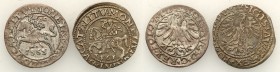Sigismund II August
POLSKA/ POLAND/ POLEN / POLOGNE / POLSKO

Zygmunt II August. Halfgrosz (Groschen) 1561, 1565, Vilnius (Lithuania), set 2 coins ...