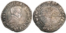 Henryk III of France
POLSKA/ POLAND/ POLEN / POLOGNE / POLSKO

Henryk Walezy. 1 franc 1578, Rouen? 

Odmiana z datą pod popiersiem króla.Ciemna p...
