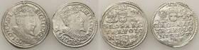 COLLECTION of Polish 3 grosze
POLSKA/ POLAND/ POLEN / POLOGNE / POLSKO

Zygmunt III Waza. Trojak (3 grosze - Groschen) 1596, Olkusz, set 2 coins 
...