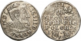 COLLECTION of Polish 3 grosze
POLSKA/ POLAND/ POLEN / POLOGNE / POLSKO

Zygmunt III Waza. Trojak (3 grosze - Groschen) 1595, Bydgoszcz 

Odmiana ...
