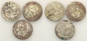 Sigismund III Vasa 
POLSKA/ POLAND/ POLEN / POLOGNE / POLSKO

Zygmunt III Waza. Ort 18 groszy (Groschen) 1622-1624, Bydgoszcz, set 3 coins 

Ciem...