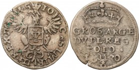 John II Casimir 
POLSKA/ POLAND/ POLEN / POLOGNE / POLSKO

Jan II Kazimierz. Dwugrosz koronny 1650, Wschowa 

Głowa wołu (herb Wieniawa) bez roze...