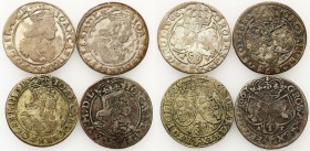 John II Casimir 
POLSKA/ POLAND/ POLEN / POLOGNE / POLSKO

Jan Kazimierz. Szostak - 6 groszy (Groschen) 1662-1667 AT , Krakow (Cracow), set 4 coins...