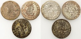 John II Casimir 
POLSKA/ POLAND/ POLEN / POLOGNE / POLSKO

Jan Kazimierz. Szostak - 6 groszy (Groschen) 1662-1665 AT, Krakow (Cracow), set 3 coins ...