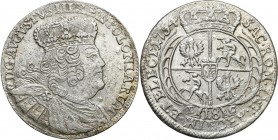 Augustus III the Sas 
POLSKA/POLAND/POLEN/SACHSEN/FRIEDRICH AUGUST II

August III Sas. Ort 18 groszy (Groschen) 1754, Leipzig 

Szerokie popiersi...