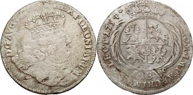 Augustus III the Sas 
POLSKA/POLAND/POLEN/SACHSEN/FRIEDRICH AUGUST II

August III Sas Ort 18 groszy (Groschen) 1754, Leipzig 

Mniejsze popiersie...