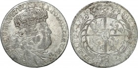 Augustus III the Sas 
POLSKA/POLAND/POLEN/SACHSEN/FRIEDRICH AUGUST II

August III Sas Ort 18 groszy (Groschen) 1754, Leipzig 

Szerokie popiersie...