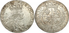 Augustus III the Sas 
POLSKA/POLAND/POLEN/SACHSEN/FRIEDRICH AUGUST II

August III Sas Ort 18 groszy (Groschen) 1754 Leipzig 

Rzadziej spotykana ...