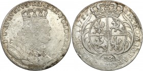Augustus III the Sas 
POLSKA/POLAND/POLEN/SACHSEN/FRIEDRICH AUGUST II

August III Sas Ort 18 groszy (Groschen) 1755, Leipzig 

Wariant z szerokim...