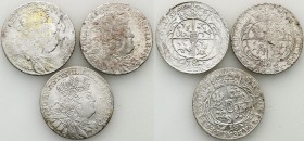 Augustus III the Sas 
POLSKA/POLAND/POLEN/SACHSEN/FRIEDRICH AUGUST II

August III Sas Ort 18 groszy (Groschen) 1754, Leipzig, set 3 pieces 

Mone...