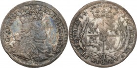 Augustus III the Sas 
POLSKA/POLAND/POLEN/SACHSEN/FRIEDRICH AUGUST II

August III Sas. Szostak - 6 groszy (Groschen) 1754, Leipzig 

Szerokie, „b...