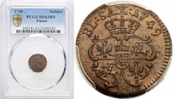 Augustus III the Sas 
POLSKA/POLAND/POLEN/SACHSEN/FRIEDRICH AUGUST II

August III Sas. Szelag (Shilling) 1749, Gubin PCGS MS63 (MAX) 

Najwyższa ...