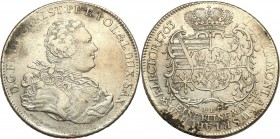 Augustus III the Sas 
POLSKA/POLAND/POLEN/SACHSEN/FRIEDRICH AUGUST II

Friedrich Chrystian. Taler (Thaler) sasko-polski 1763 EDC, Leipzig 

Aw.: ...