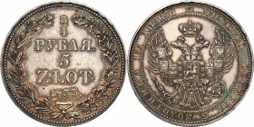 Poland XIX century / Russia 
POLSKA / POLAND / POLEN / RUSSIA / RUSSLAND / РОССИЯ

Polska XIX w. / Rosja. Nicholas I. 3/4 Rubel (Rouble) = 5 zlotyc...