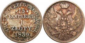 Poland XIX century / Russia 
POLSKA / POLAND / POLEN / RUSSIA / RUSSLAND / РОССИЯ

Polska XIX w./Rosja. Nicholas I. 15 Kopek (kopeck) = 1 zloty 183...