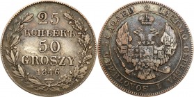 Poland XIX century / Russia 
POLSKA / POLAND / POLEN / RUSSIA / RUSSLAND / РОССИЯ

Polska XIX w./Rosja. Nicholas I. 25 Kopek (kopeck) = 50 groszy 1...