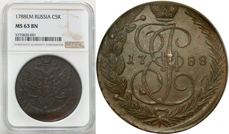 Russia 
RUSSIA / RUSSLAND / РОССИЯ

Rosja, Catherine II. 5 Kopek (kopeck) 178...