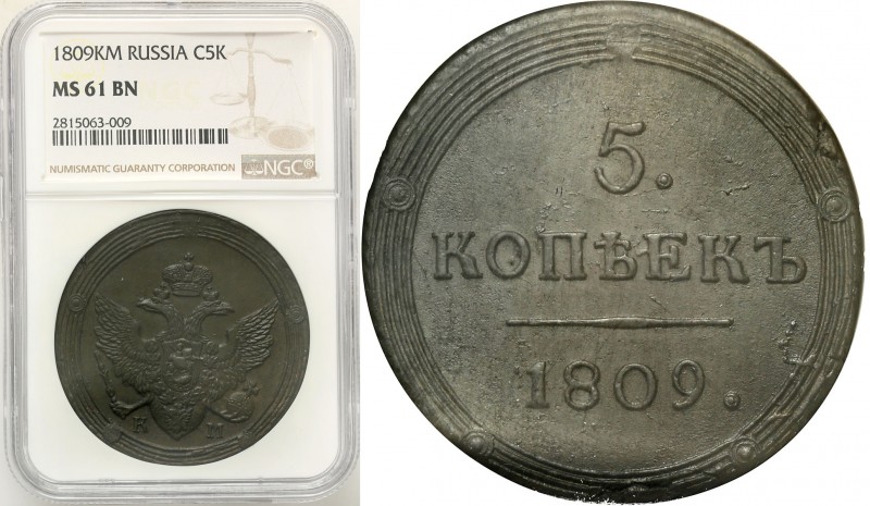 Russia 
RUSSIA / RUSSLAND / РОССИЯ

Rosja, Alexander I. 5 Kopek (kopeck) 1809...