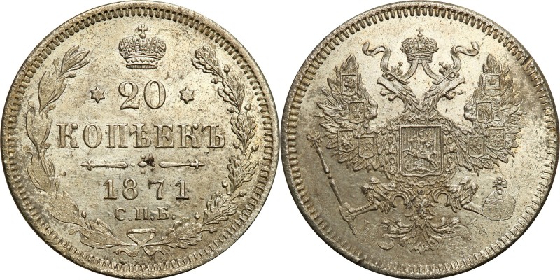 Russia 
RUSSIA / RUSSLAND / РОССИЯ

Rosja. Alexander II. 20 Kopek (kopeck) 18...